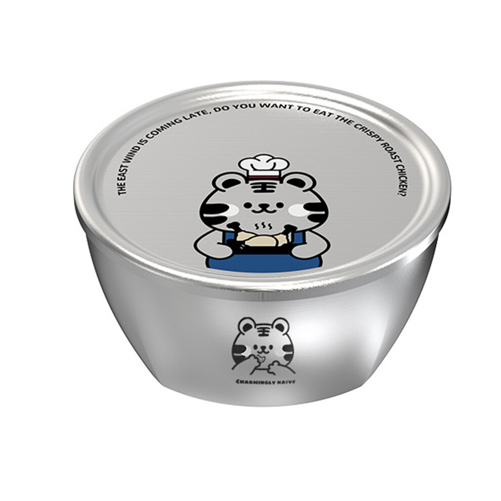 (type3) Kindergarten Rice Bowl Stainless Steel Child Bowl With Lid Cartoon
