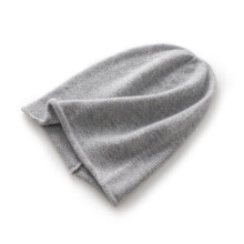 (Ljusgrå storlek One Size) unisex 100% kashmir vintermössa - högkvalitativ varm stickad mössa för män