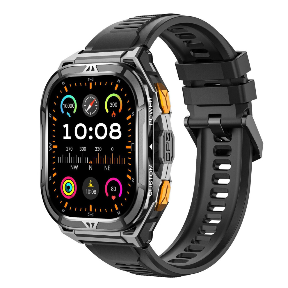 Gps Sports Watch With Heart Rate Monitor, Waterproof Fitness Tracker For Running, Swimming, Outdoor Activities, Black 9067246076191