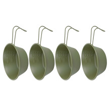 4Pcs 304 Stainless Steel Outdoor Camping Bowls-Army Green