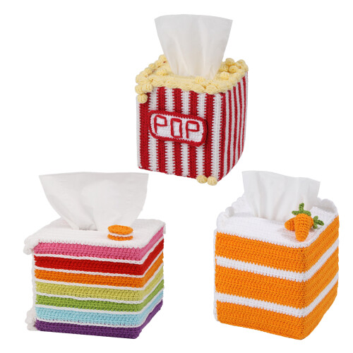 Tissue Box Crochet Set for Beginner Tissue-carrot tissue box 1