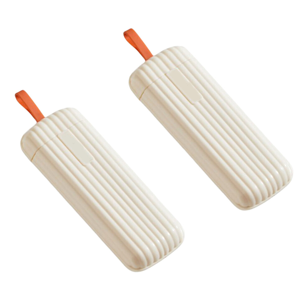 Cream/White 2 Pieces Travel Friendly Medicine Storage Box With