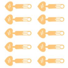 Bright Color Heart Shape Luggage Labels-fluorescent orange