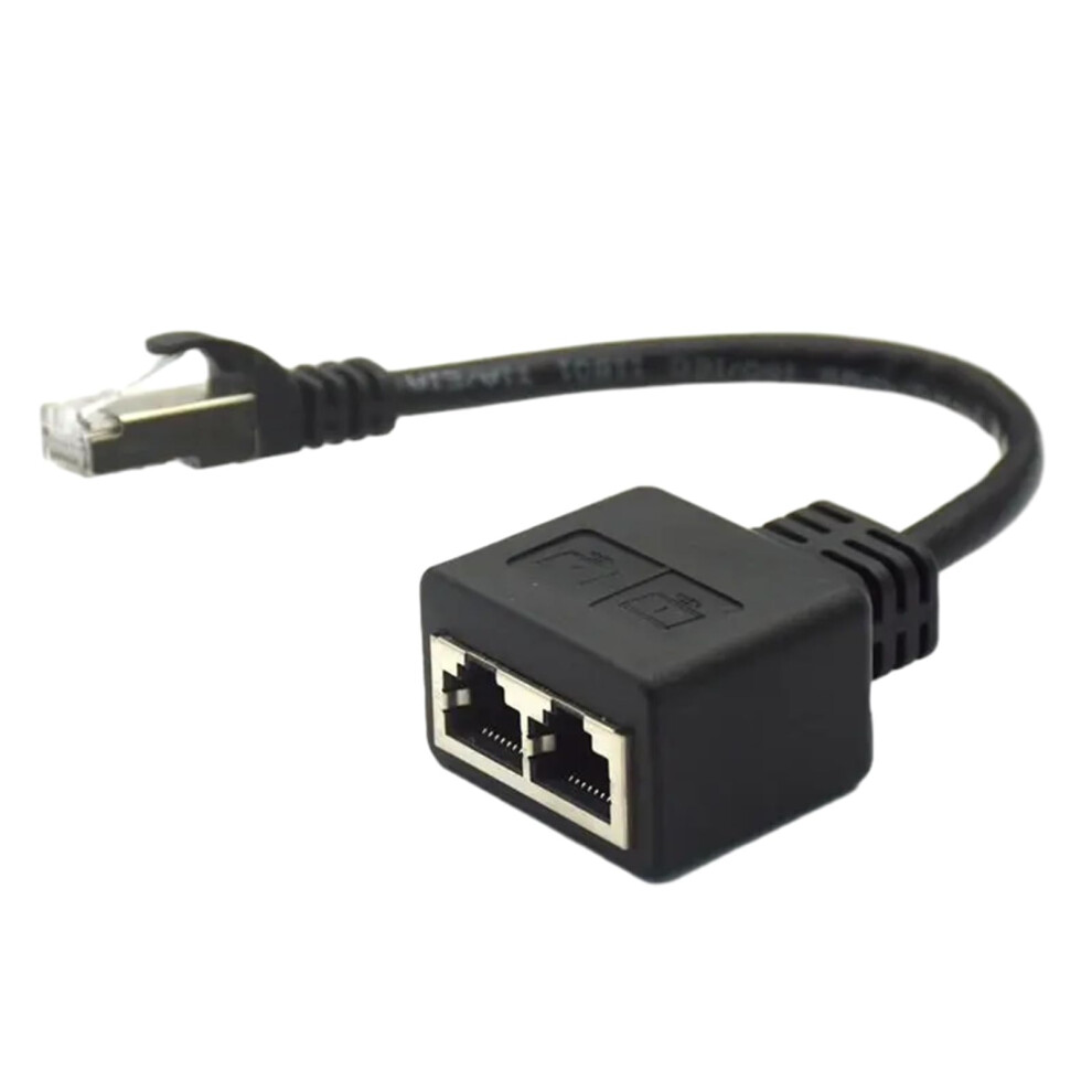 Rj45 Splitter Adapter Cable, Male To 2X Female, Ethernet Lan Extender, 2Port Network Adapter 9323874220468