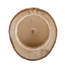 Kerzenhalter aus Holzstämmen – Rustikaler Baumstamm-Blumentopf und Dekorationsstück