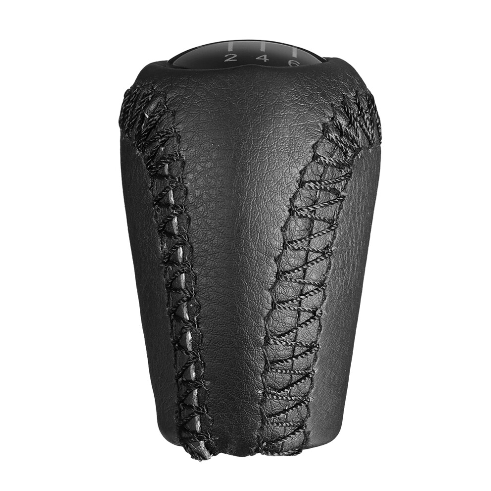 Leather 6-Speed Gear Shift Knob For Mazda 3 Bk/Bl 70X45mm Black 3591364201099