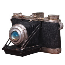 Uitmuntende afwerking, sculptuur met gladde textuur, retro camera-ornament om uw interieur te verfraaien, bureaudecoratie van hars, accessoire voor