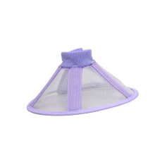 Lightweight Net Pet Cone Collar Adjustable Neck Medium Post Op Recovery Aid For Dogs And Cats Elizabethan Collar Purple