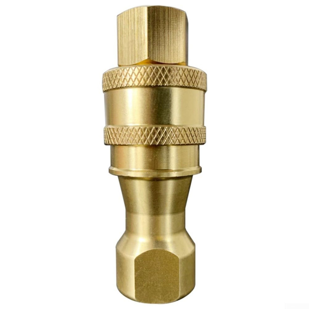 500 Bar 3/8' Bspt Brass Hydraulic Quick Disconnect Fitting For Truck Mounted Carpet Cleaning, Double Seal O Ring 9339159483572