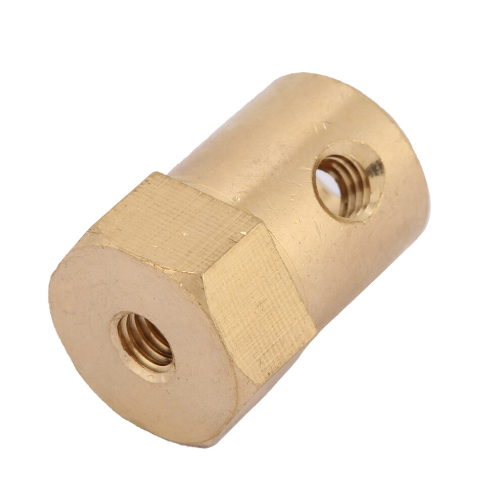 4Pcs Brass Extended Shaft Hex Couplers For Motors 6Mm Size 9341364202879