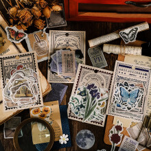 Lass deiner Kreativität freien Lauf: Vintage-Scrapbooking-Zubehör, bruchfeste Sticker, perfekt für ästhetische Cottagecore-Zimmerdekoration