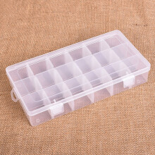18 Compartments Transparent Fishing Lure Box, 23x11.7cm