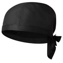 Restaurant Chef Hat Bandana Cap For Men Women, ScalpFitting Kitchen Headwear, Hair Contamination Prevention, Black