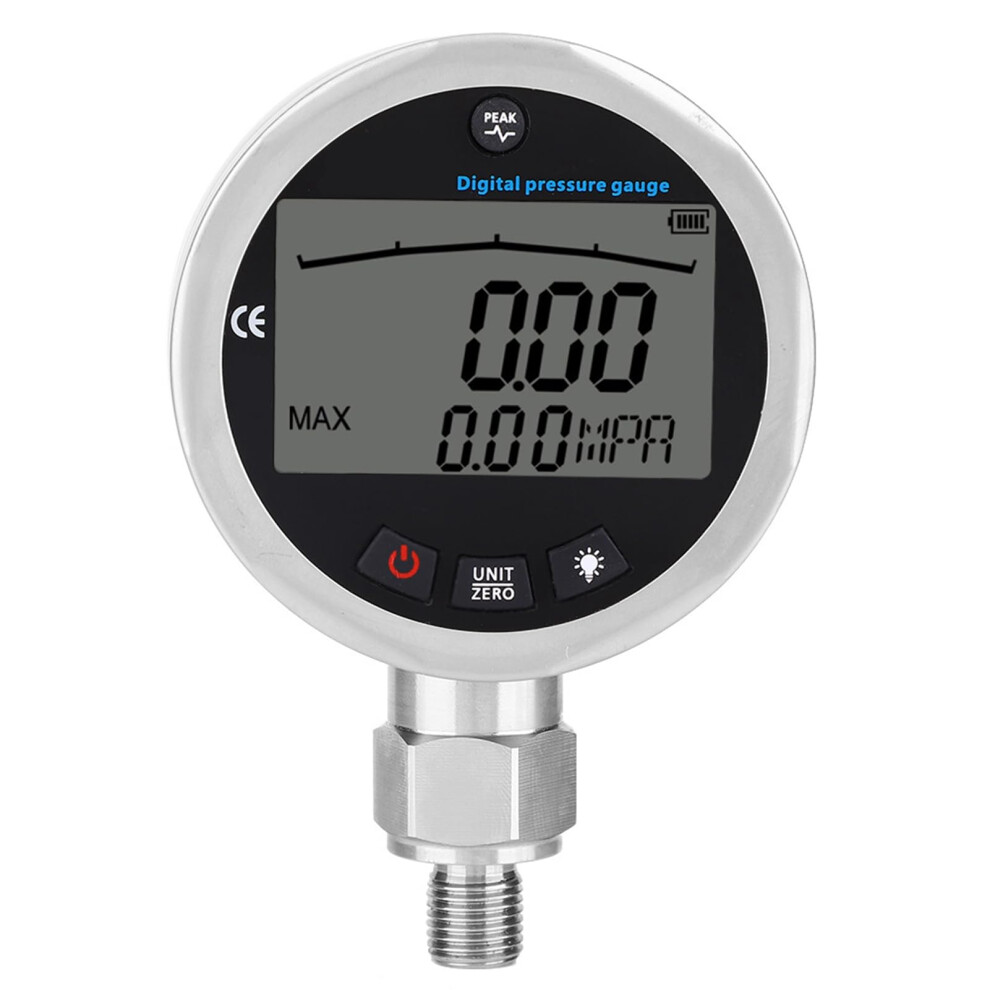 Stainless Steel Pressure Gauge Digital Hydraulic Pressure Gauge 0400 Bar 040 Mpa 05800 Psi Lcd Display G1/4 Connection 9105992440245