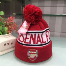 Gos – Winterliche, kalte und warme Fußballfan-Strickmütze mit Stickerei, Arsenal