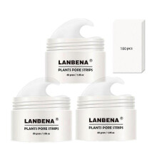 Lanbena Blackhead Remover Cream Paper Plant Pore Strip Nose Acne Cleansing Peel Off Mud Mask good