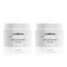 2pcs LANBENA Blackhead Remover Cream Facial Nose Mask Plant Pore Strips Acne Peel Off