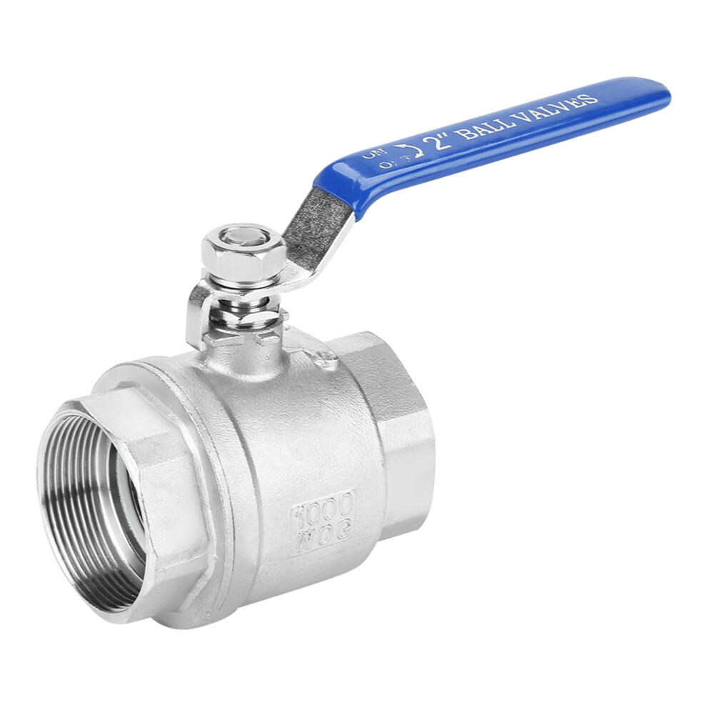 Ball Valve Female Thread 304 Stainless Steel Twopiece Fullport Dn50 2Inch 1000 Wog 9339159483770