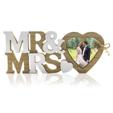 Romantisches „Mr & Mrs“-Schild, exquisite Tischdekoration für Hochzeiten, langlebige Buchsbaum-Handwerkskunst für Jahrestag, Valentinstag,