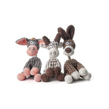 (3Pcs) Indestructible Robust Donkey, Squeaky Dog Toys For Aggressive Chewers, Stuffed Dog Toy Plush Dog Toy