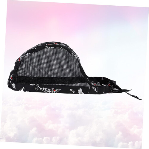 Adjustable Breathable Cotton Chef Hat With Creative Tableware Pattern For Men And Women Waiters And Kitchen Staff Black 2