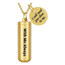 Memorial Cremation Urn Jewelry Pet Cremation Jewelry Ashes-gold