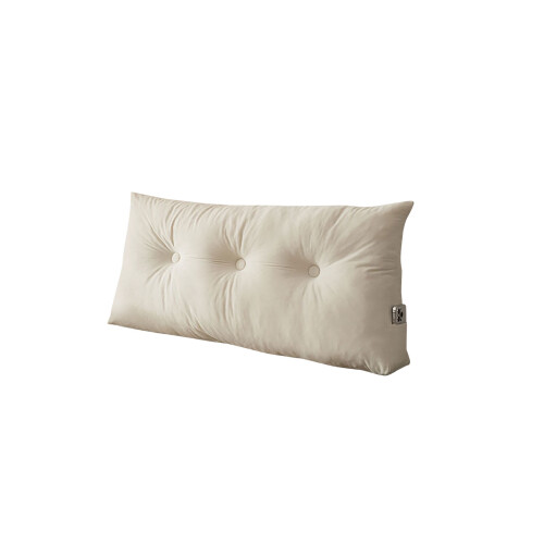 Reinforced Bed Rest Pillow With Storage Pocket Lumbar-White