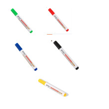 5-Pack Oil-Based Paint Markers, Waterproof Quick-Drying Acrylic Pens for Rocks Wood Fabric Canvas Metal DIY Crafts & Outdoor Decoration (Green Blue Ye