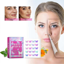 (2 Box) Acne Pimple Patches for Face, Hydrocolloid Acne Patches with Tea Tree Oil Extract, Cute Colorful Butterfly Shape Spot Stickers