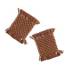 Pack Of 2 Crocheted Cotton Pots Holders Colorful Heat-Coffee