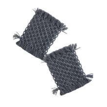Pack of 2 Handmade Crocheted Pots Holders Heat Resistant-Grey