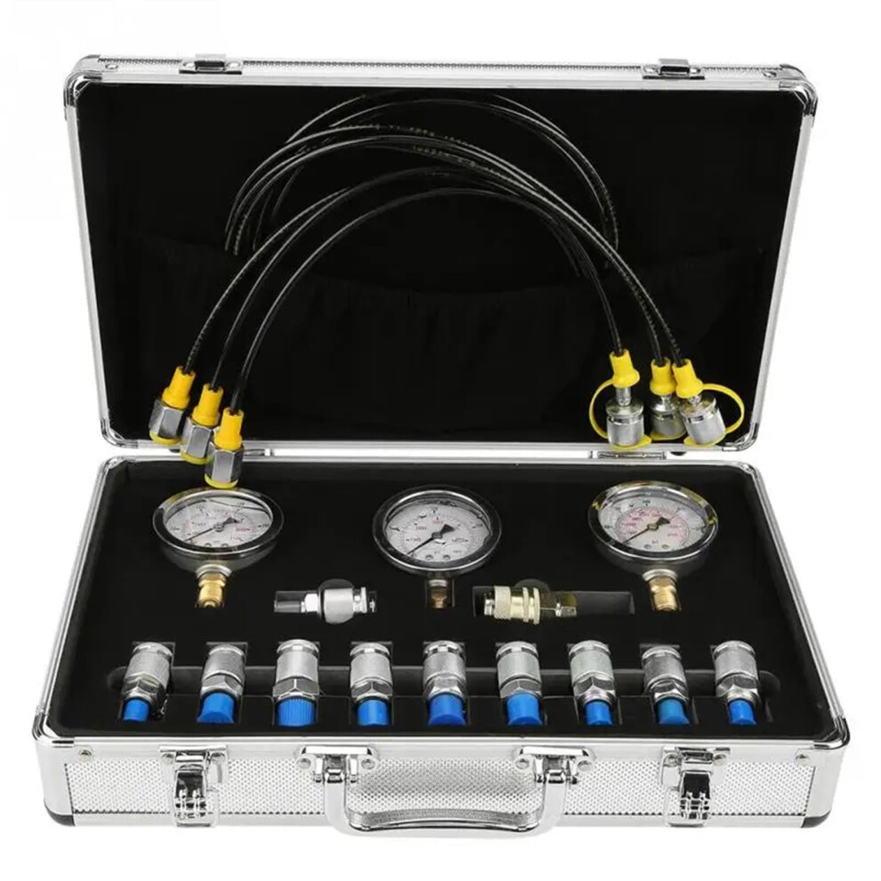 Excavator Hydraulic Pressure Test Kit With Testing Point Coupling And Professional Pressure Gauge 9105992442324