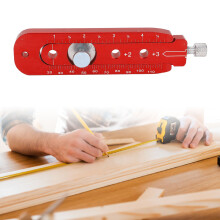Aluminum Alloy Woodworking Compass Scriber 165mm Adjustable Arc Ruler
