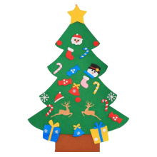 Festlicher Zauber, DIY-Weihnachtsbaum aus Filz, abnehmbare Ornamente erwecken die Weihnachtsdekoration zum Leben, Kinder und Kleinkinder erfreuen