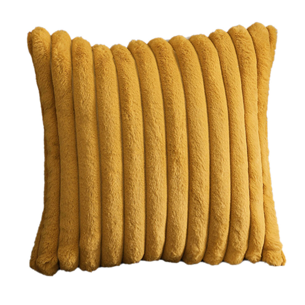 Textured Pillow Case Cushion Cover-450*450Mm Yellow