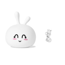 Silikonemateriale babynatlampe, genopladeligt batteri, justerbar lysstyrke med bærbart design, berøringskontrol, blød glød, sikker for børn,