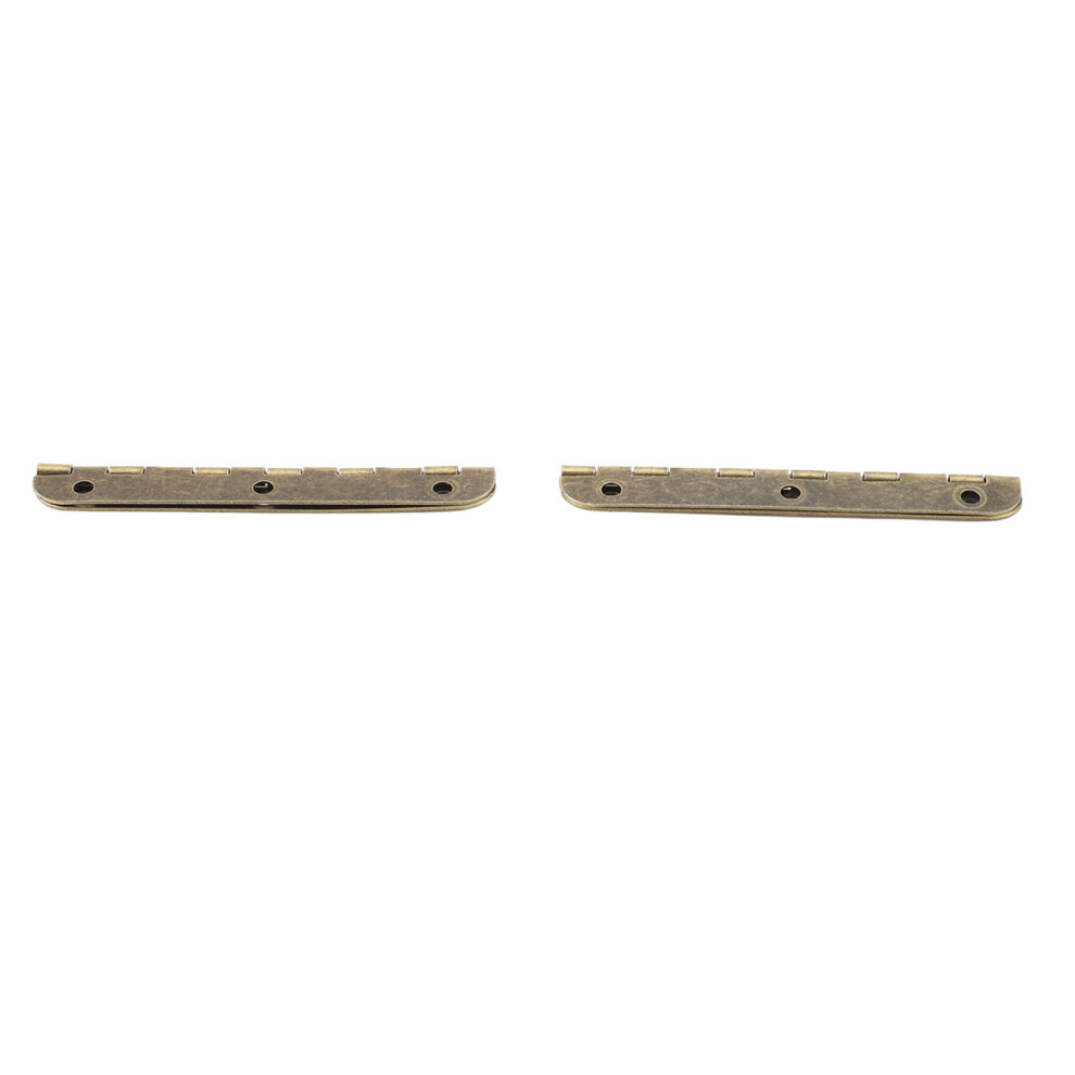 50Pcs Bronze Folding Hinges 65X15mm 90 Degree For Cabinets & Doors 3781364213776