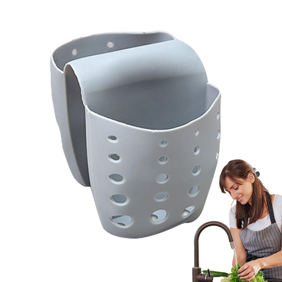 Sink Sponge Holder, Saddle Sink Drain Strainer, Drain Rack, Grey Drainer, Compact Catcher Basket 9105992442720