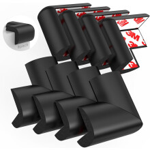 (Black) Baby Proofing Corner Guards, 16 Pack Pre-Taped Table Corner Protector for Baby