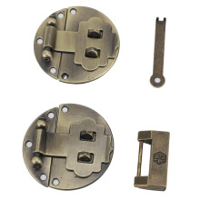 2x Hasp aus Zinklegierung, 5.2cm, Briefschloss Grau