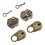 Vintage Bear Vorhängeschloss-Hasp-Schnappverschluss-Set – Bronze 1
