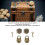 Vintage Bear Vorhängeschloss-Hasp-Schnappverschluss-Set – Bronze 5