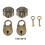 Vintage Bear Vorhängeschloss-Hasp-Schnappverschluss-Set – Bronze 3