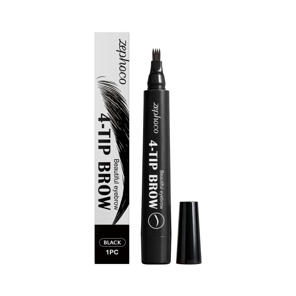 Black Four-Prong Eyebrow Pencil