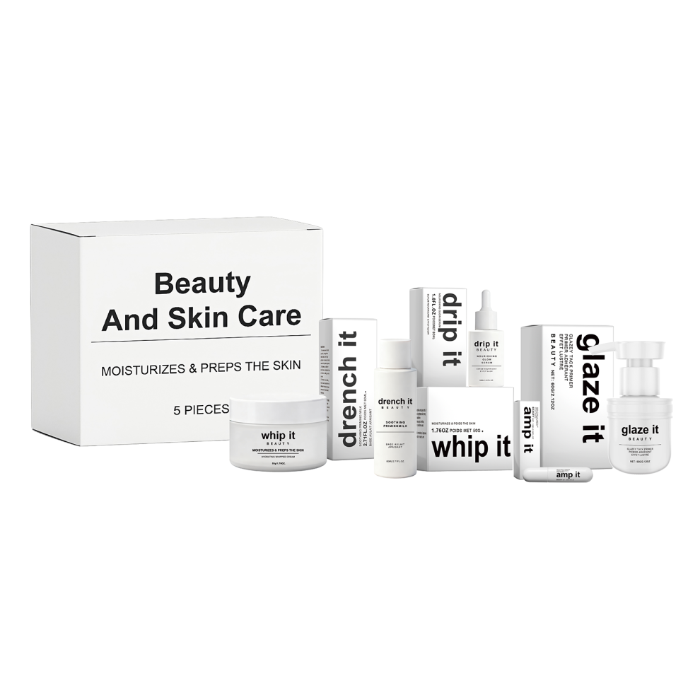 5 Skin Care Sets Cleansing, Moisturizing, Nourishing Facial and Lip