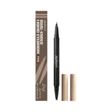 Dark Brown Two-In-One Liquid Eyebrow Pencil for Smooth Daily Use