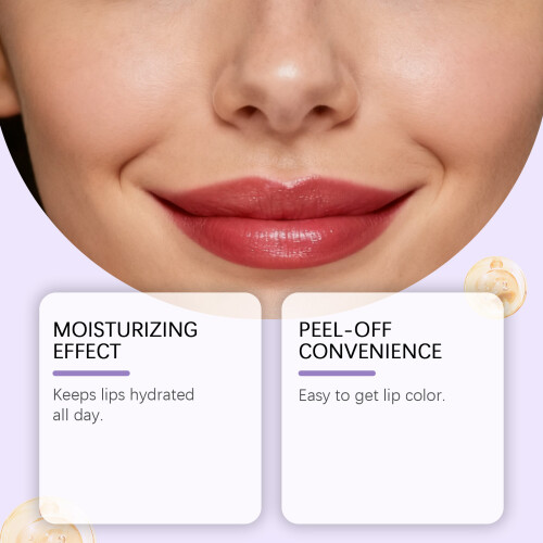 Color-Changing Peel-Off Lip Gloss Red Hydrating Light Easy Apply 2