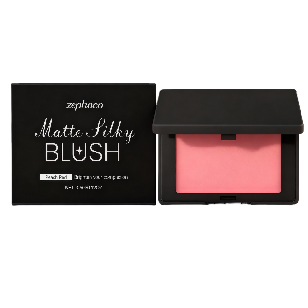 Peach/Pink Matte Rose Blush Rosy 3D Long-Lasting Portable