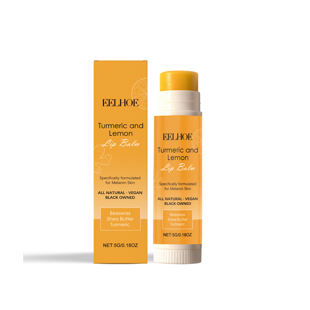 Turmeric Lemon Lip Balm - Moisturizing Brightening Exfoliating