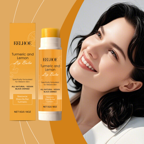 Turmeric Lemon Lip Balm - Moisturizing Brightening Exfoliating 1
